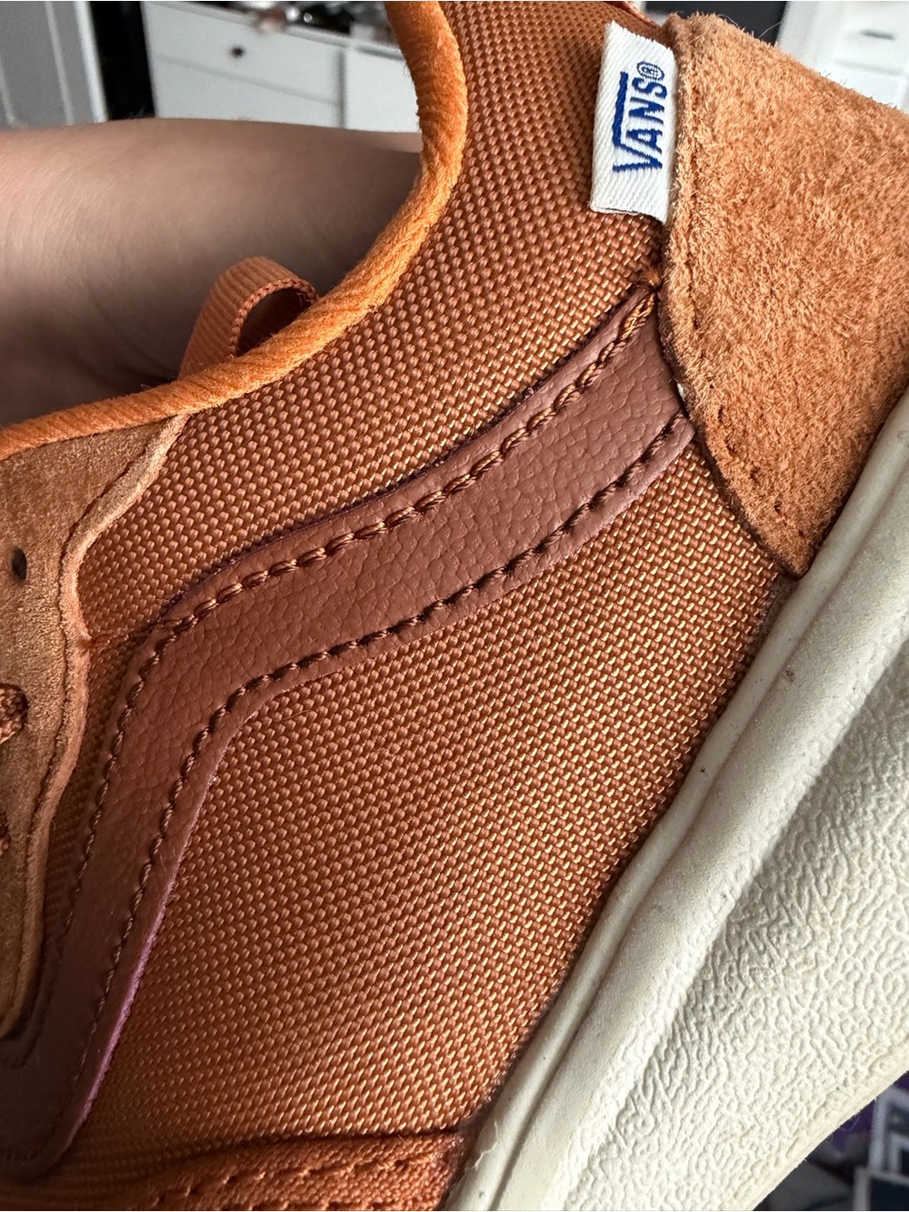 Vans UltraRange EXO SE Sneakers Cream/Orange Lightweight Comfort - Picture 15 of 15